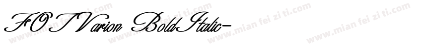 FOTVarion BoldItalic字体转换
